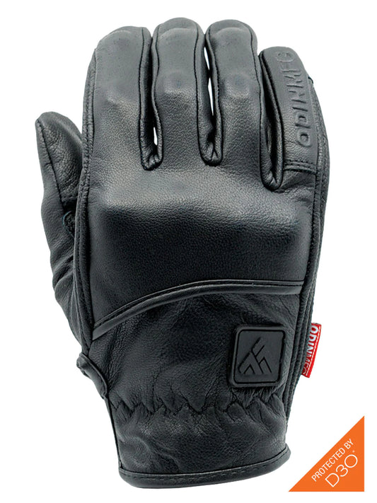 ODIN MFG D30 Heavy Hitters Motorcycle Gloves - Black Smooth