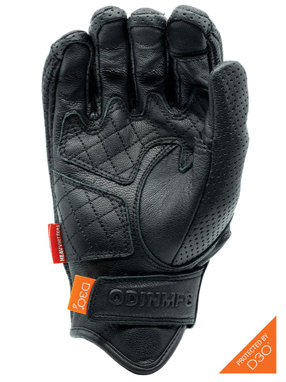 ODIN MFG D30 Heavy Hitters Motorcycle Gloves - Black Smooth