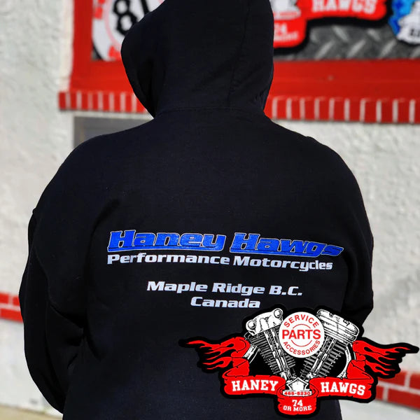 Haney Hawgs Hoodie Purple on Black