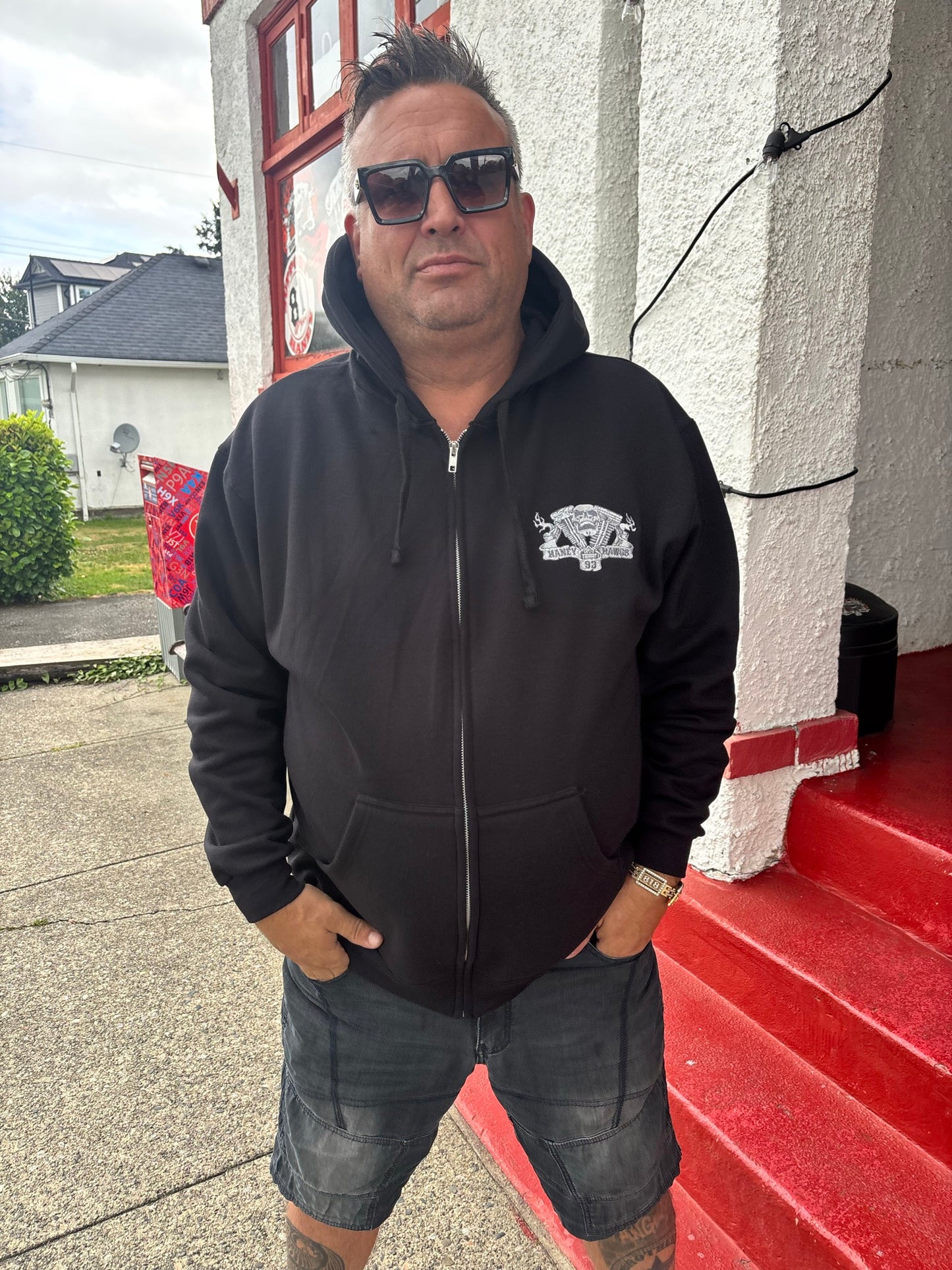 Haney Hawgs Zip-Up Hoodie Black