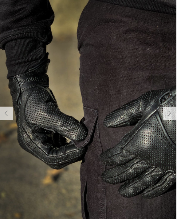 D3O Heavy Hitters Motorcycle Gloves - Black Perforated