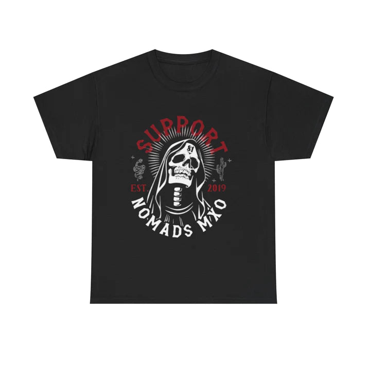 Support 81 Mexico Nomads Heavy Cotton Tee - Skull Design