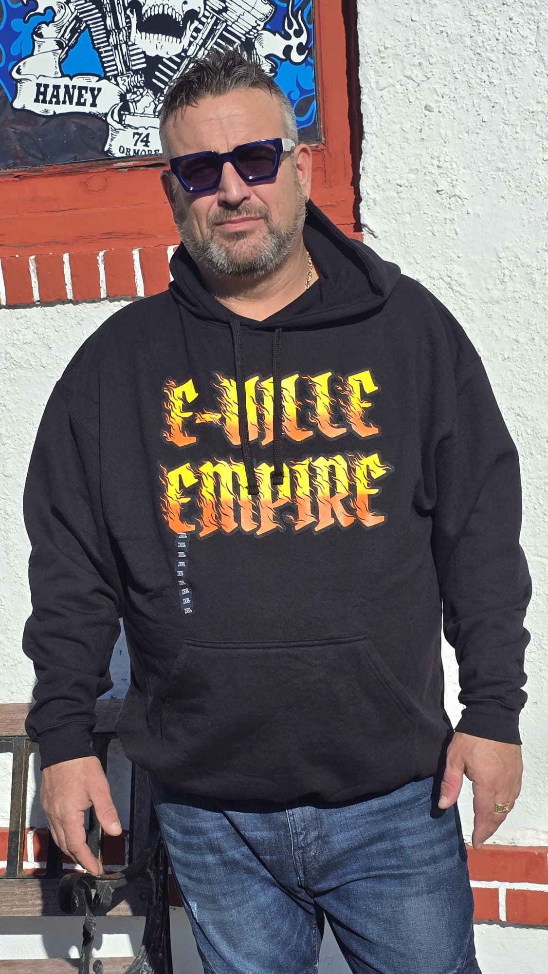 Stacked Flame hoodie - e-Ville Empire
