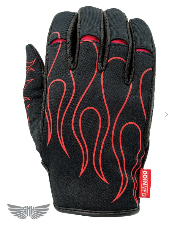 Combustion SMX Gloves - Red Pinstripe Flame