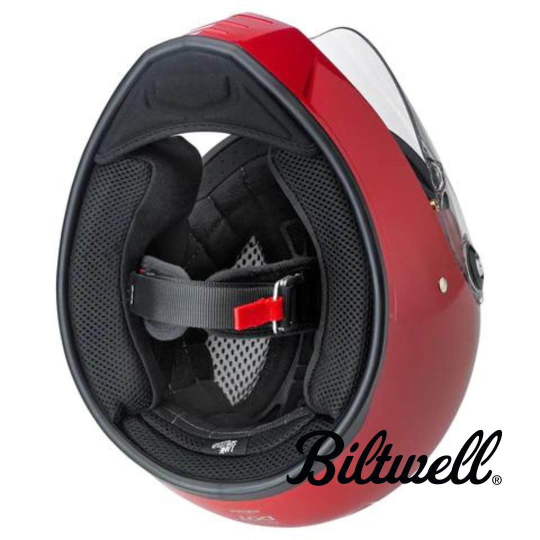 Biltwell Lane Splitter Helmet - Gloss Blood Red – Haney Hawgs