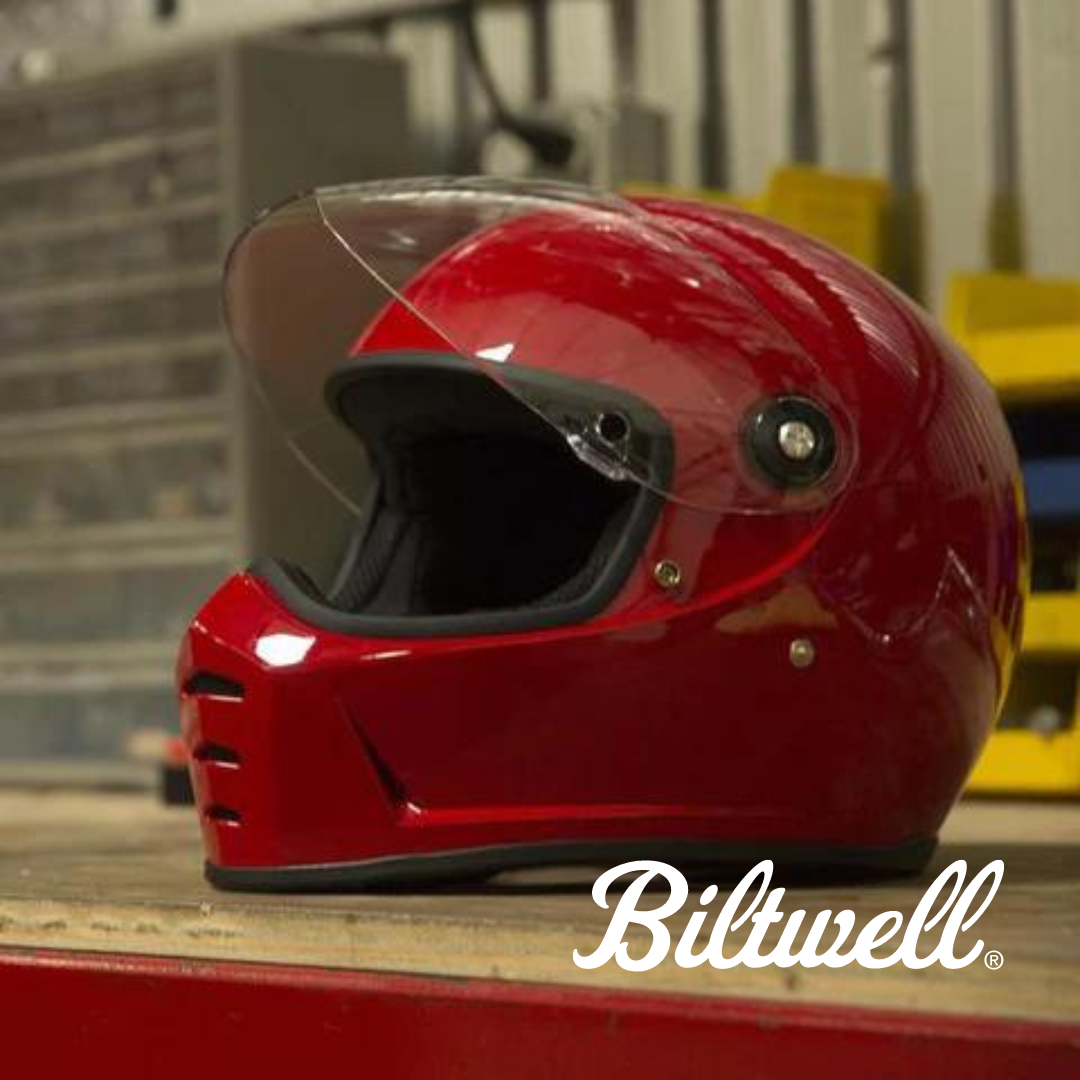 Biltwell Lane Splitter Helmet - Gloss Blood Red – Haney Hawgs