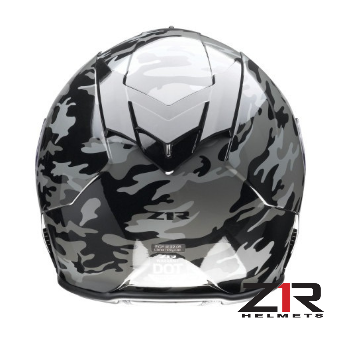 Z1R Warrant Camo Black Gray Helmet