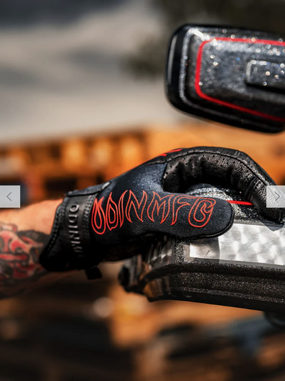 Combustion SMX Gloves - Red Pinstripe Flame