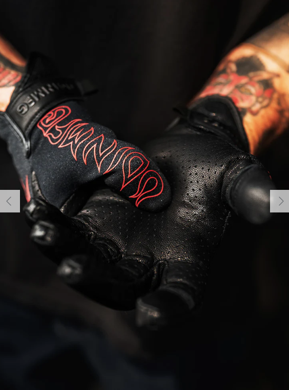 Combustion SMX Gloves - Red Pinstripe Flame