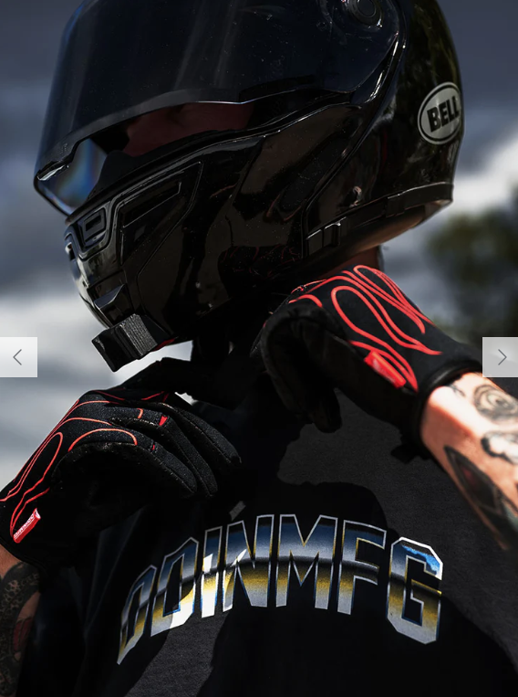 Combustion SMX Gloves - Red Pinstripe Flame