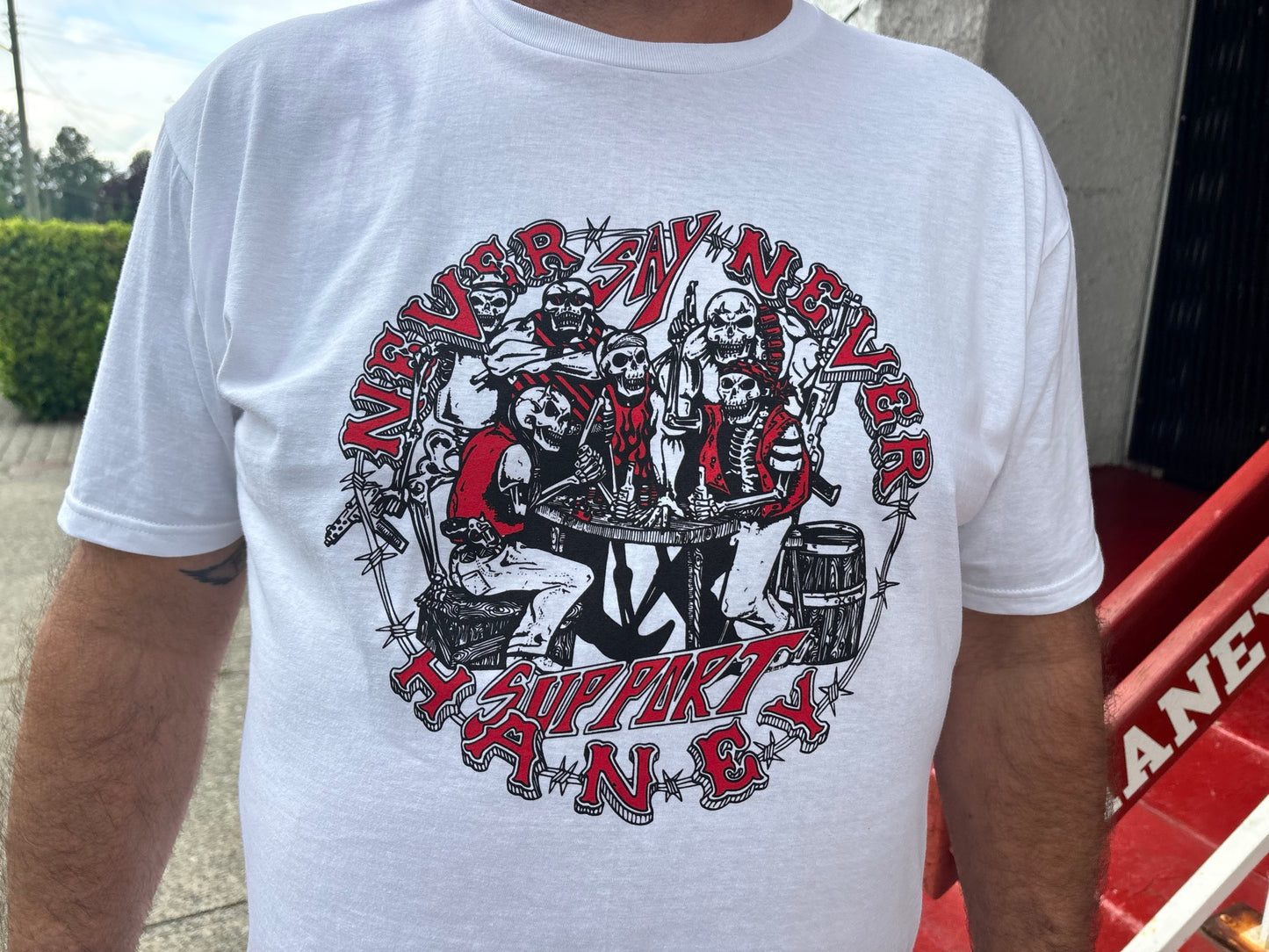 Haney Support 81 – Never Say Never T-Shirt White