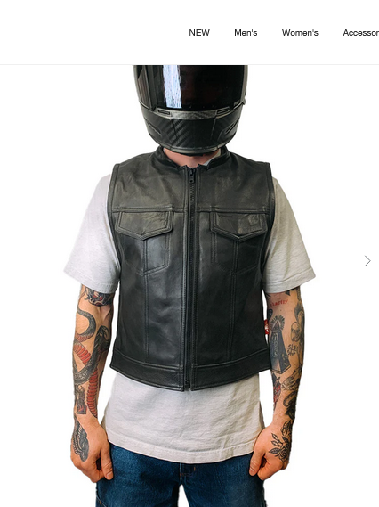 Motorcycle vest leather online
