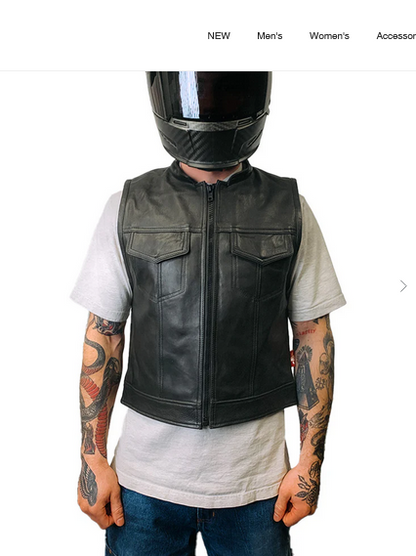 Steadfast Motorcycle Vest - Leather ODIN MFG