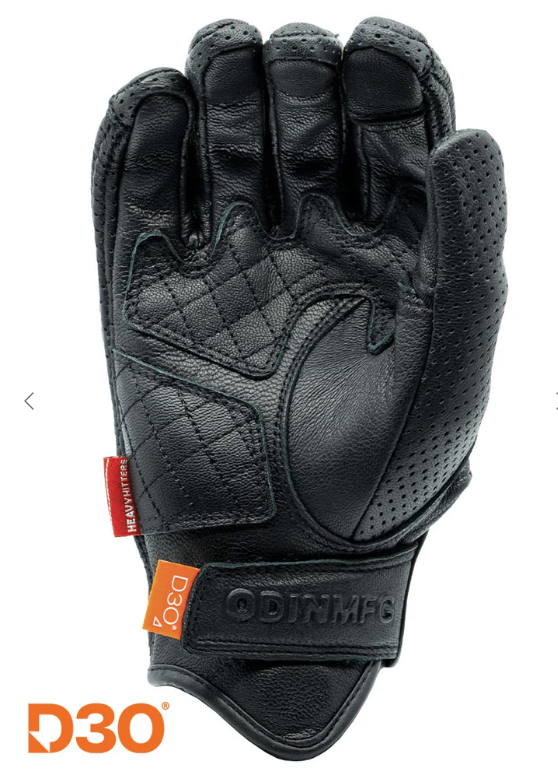 D3O Heavy Hitters Motorcycle Gloves - Black Perforated
