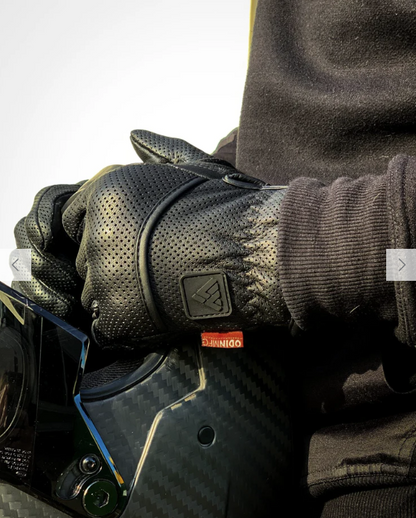 D3O Heavy Hitters Motorcycle Gloves - Black Perforated