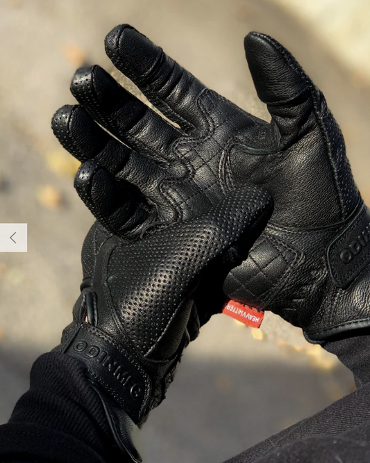 D3O Heavy Hitters Motorcycle Gloves - Black Perforated