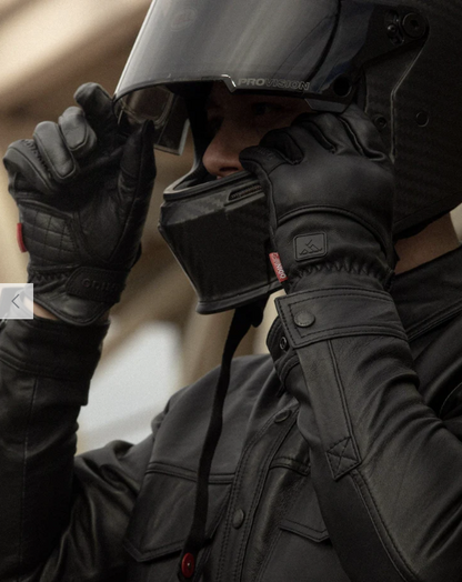 D3O Heavy Hitters Motorcycle Gloves - Black Smooth