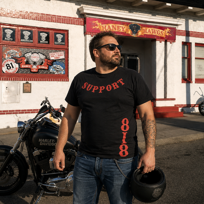 818 Hells Angels Haney Support 81 Black T-Shirt