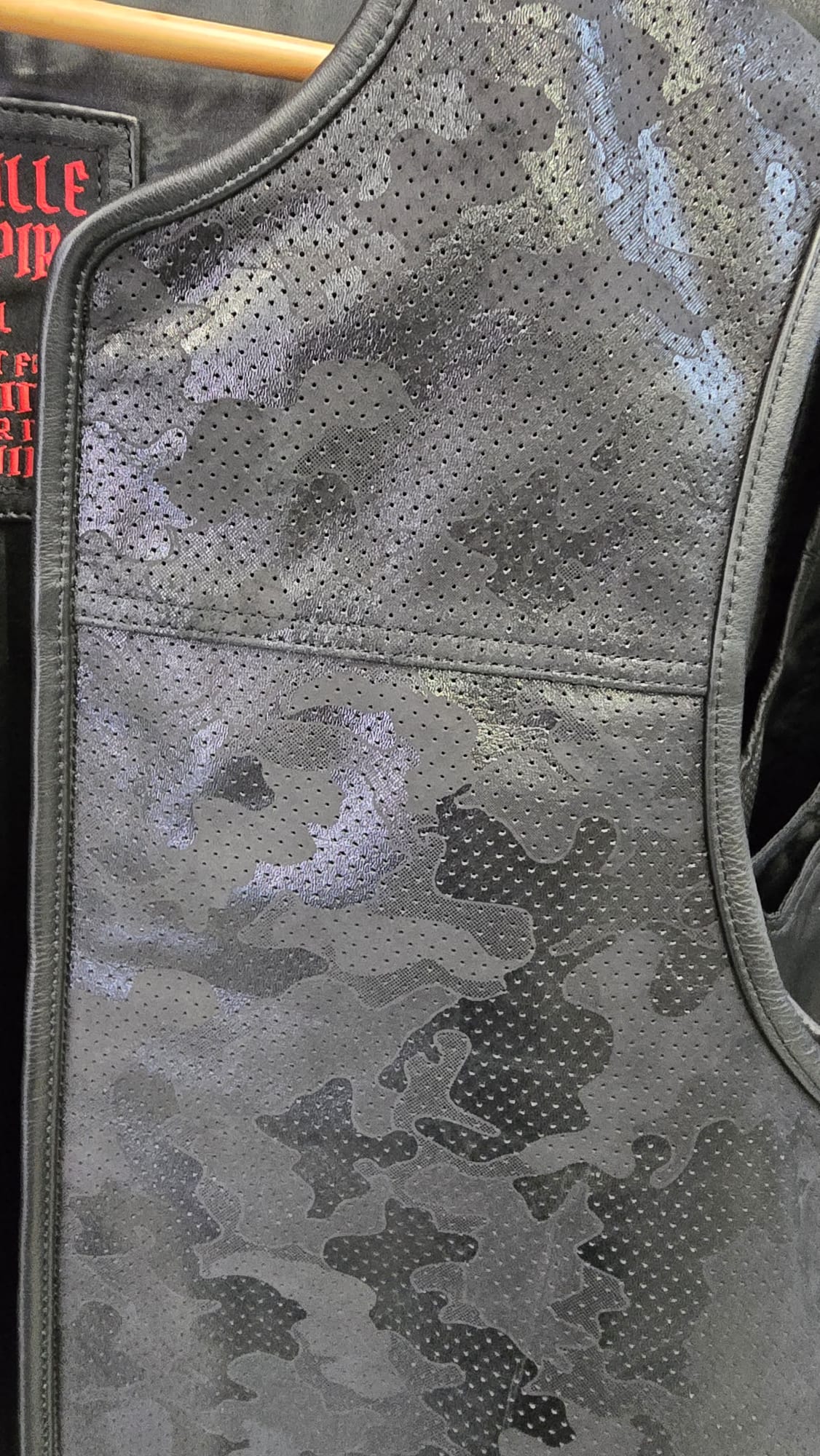 Steadfast Motorcycle Vest - Black Camo ODIN MFG