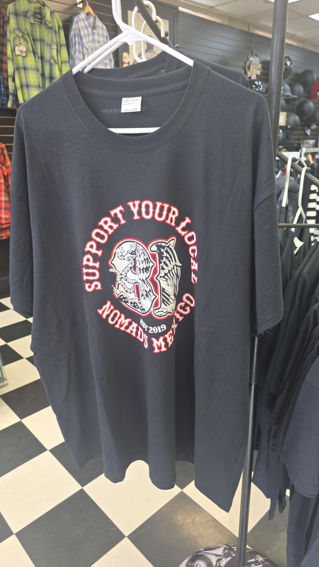 Hells Angels Mexico SYL Nomads 81 Red on Black T-Shirt