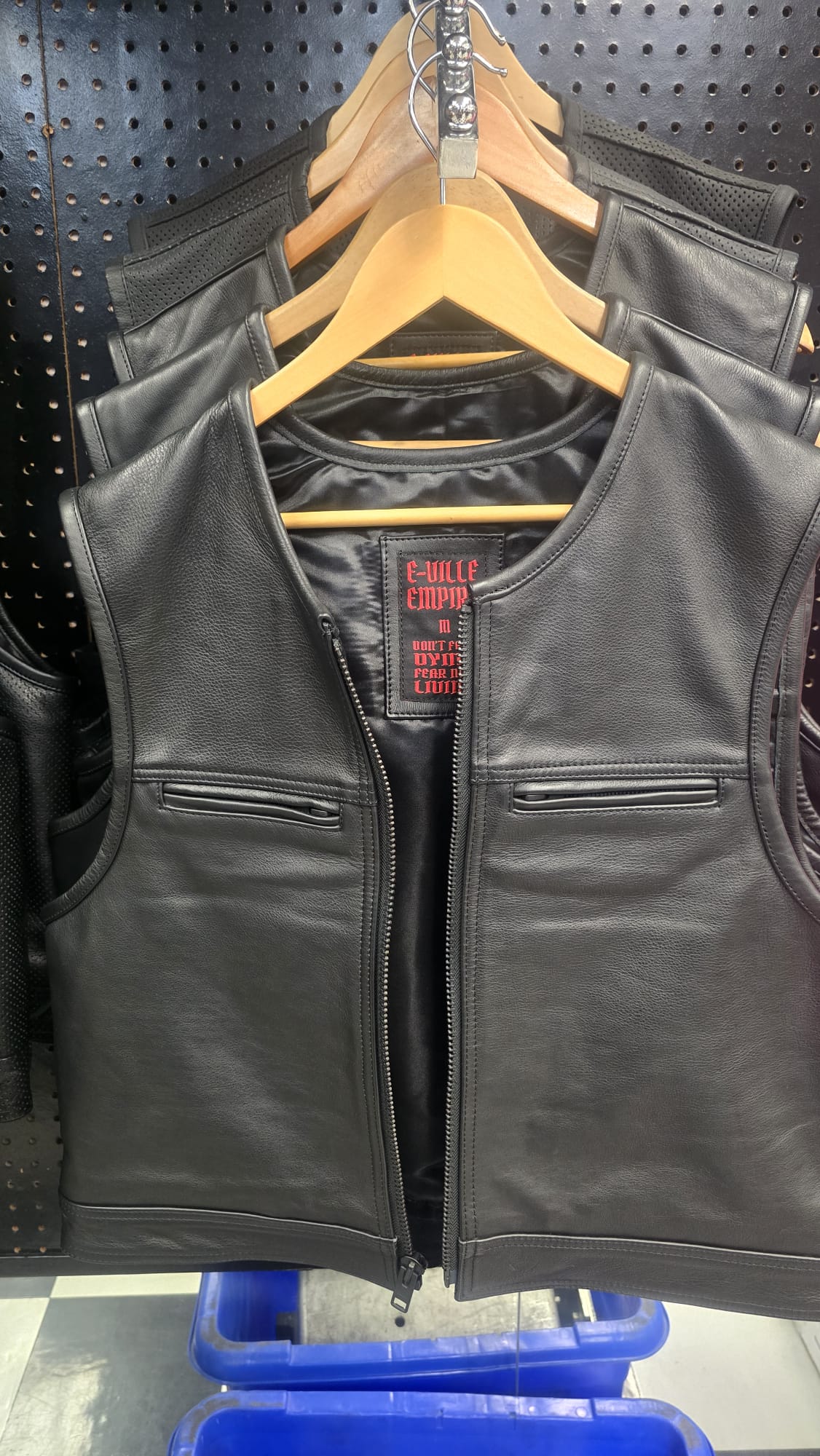 Don't Fear Dying Fear Not Living Club Style Perforated Vest - e-Ville Empire