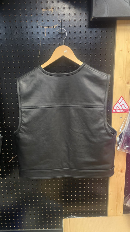 Don't Fear Dying Fear Not Living Club Style Leather Vest - e-Ville Empire